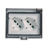 Multipresa Universale IP55 da Incasso con Doppia Presa Bipasso Italiana Schuko Precablata
