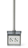 Multipresa Universale IP55 con Doppia Presa Bipasso Italiana Schuko con Scatola da Parete 3 Moduli
