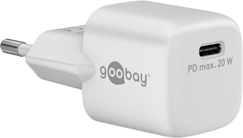 Alimentatore Caricatore Rapido USB-C&trade PD GaN Nano 20W 3A Bianco