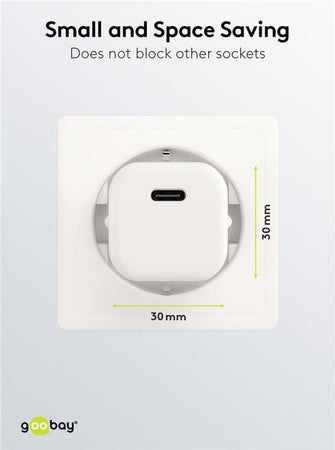 Alimentatore Caricatore Rapido USB-C&trade PD GaN Nano 20W 3A Bianco