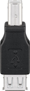 Adattatore Convertitore USB A Femmina USB B Maschio Nero