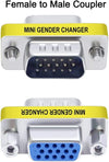 Mini Gender Changer VGA DB 15 poli HD M/F