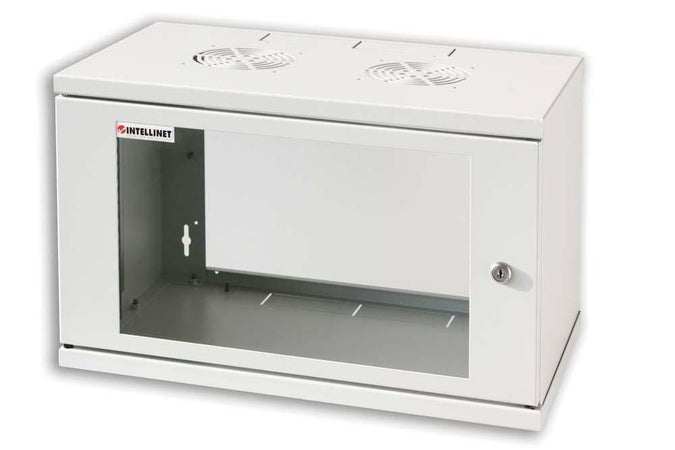 Armadio Rack 19'' a muro 6 unit&agrave prof. 320 Grigio Assemblato