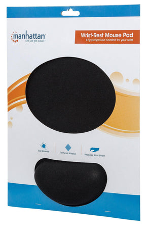Tappetino con Cuscinetto Poggiapolso in Gel Nero