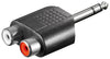 Adattatore Audio 6.3mm Maschio a 2 RCA Femmina