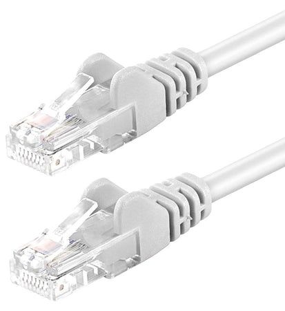 Cavo di rete Patch in Rame Cat. 5e Bianco UTP 3 m