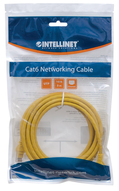 Cavo di rete Patch in Rame Cat. 5e Giallo UTP 3 m
