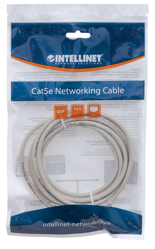 Cavo di rete Patch in Rame Cat. 5e Grigio UTP 3 m