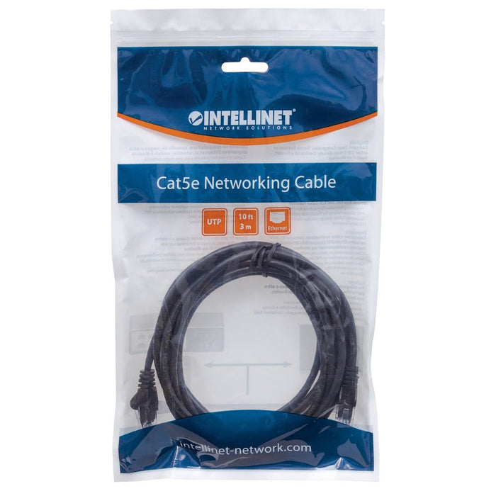 Cavo Ethernet UTP Cat.5e Intellinet 0,5m Nero Per Rete RJ45