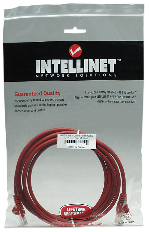 Cavo di rete Patch in Rame Cat. 5e Rosso UTP 1 m