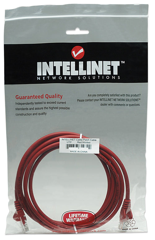 Cavo di rete Patch in Rame Cat. 5e Rosso UTP 15 m