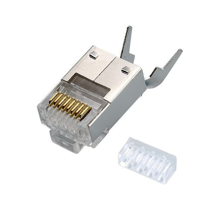 Plug per Cat. 5 e 6 STP con Guida e Copriconnettore