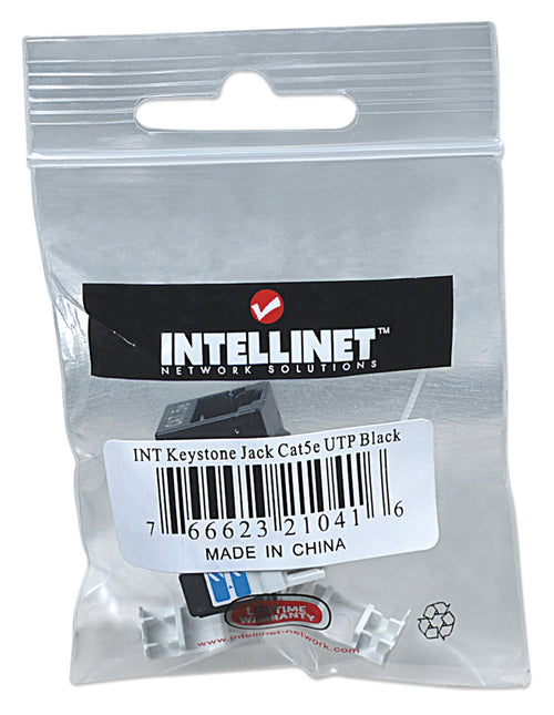 Frutto Keystone RJ45 Cat5e UTP Nero