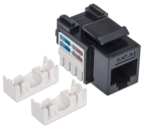 Frutto Keystone RJ45 Cat.6 UTP non schermato Nero