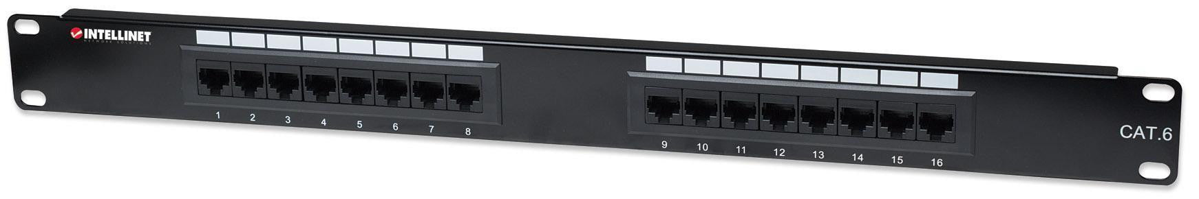 Pannello patch UTP 16 posti RJ45 cat. 6
