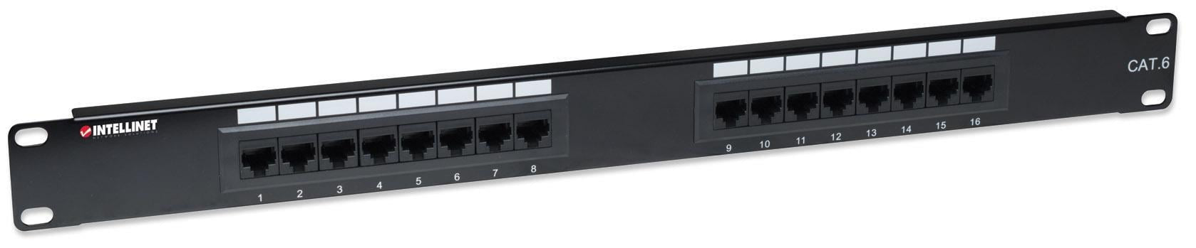 Pannello patch UTP 16 posti RJ45 cat. 6