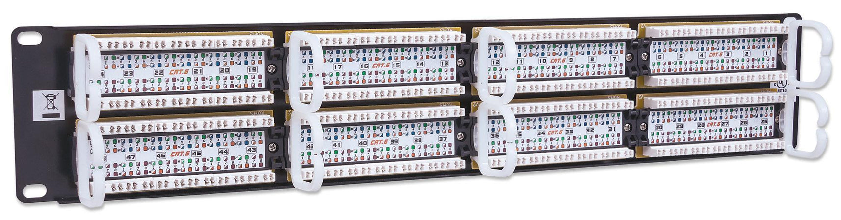 Pannello Patch UTP 48 posti RJ45 cat. 6