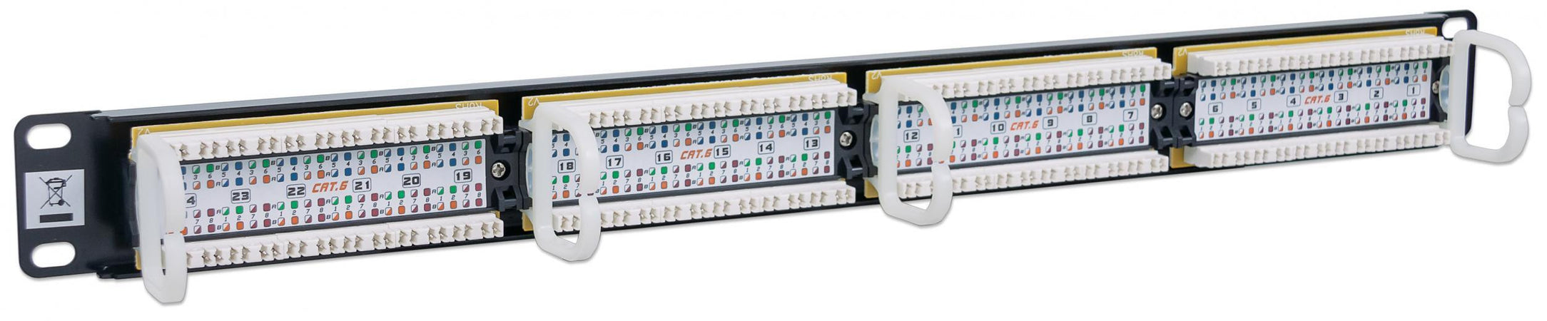Pannello Patch UTP 24 posti RJ45 cat. 6