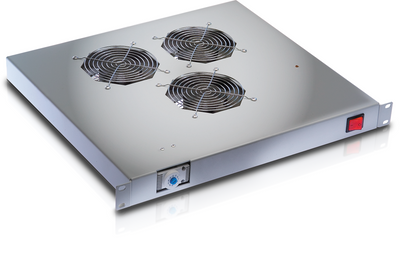 Ventole per Rack 19'' 3 Ventole con Termostato Grigio