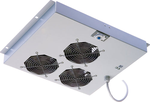 Gruppo 3 Ventole a Soffitto con Termostato per Armadi Rack
