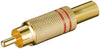 Connettore Audio RCA Maschio Dorato, Rosso