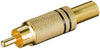 Connettore Audio RCA Maschio Dorato, Nero