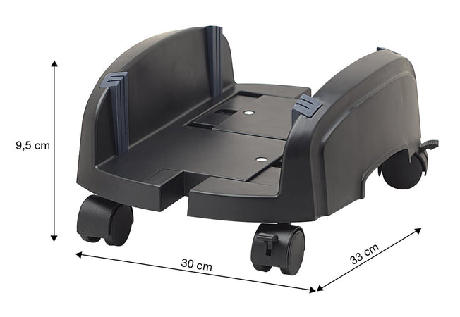 Supporto per PC in Plastica HIPS Regolabile Colore Nero