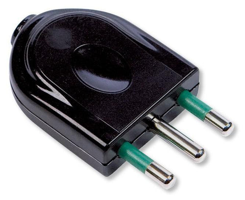 Spina 2P+T 16A Nero