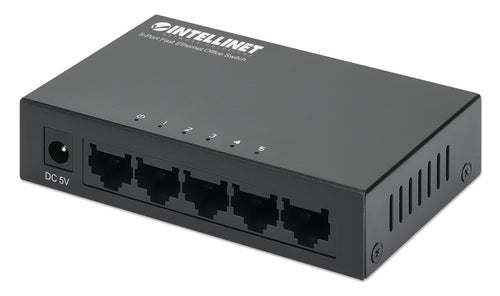 Switch Hub ethernet 10/100Mbps 5 porte desktop in metallo