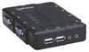 KVM Switch 4 porte USB/Audio Nero