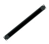 Pannello Passacavi 1U Forato con Spazzola Nero