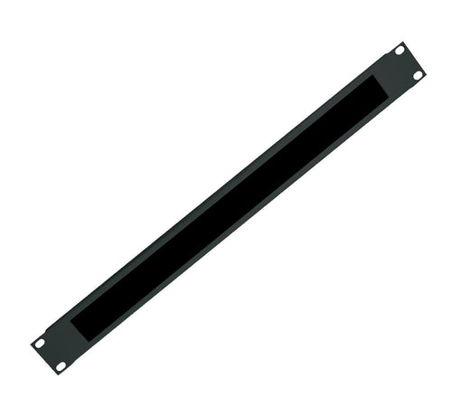 Pannello Passacavi 1U Forato con Spazzola Nero