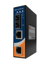 Convertitore Industriale Fast Ethernet a fibra ottica su guida DIN