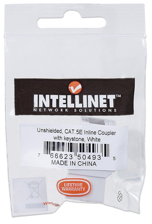 Accoppiatore RJ45 F/F UTP Cat5e Keystone Bianco