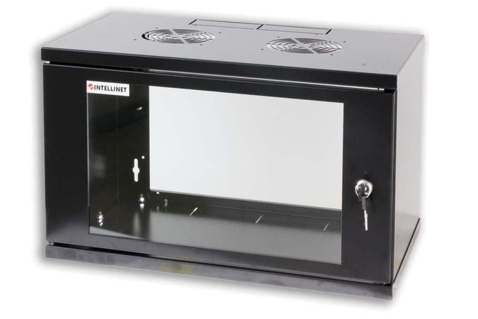 Armadio Rack 19'' a muro 10 unit&agrave prof. 400 Nero Assemblato