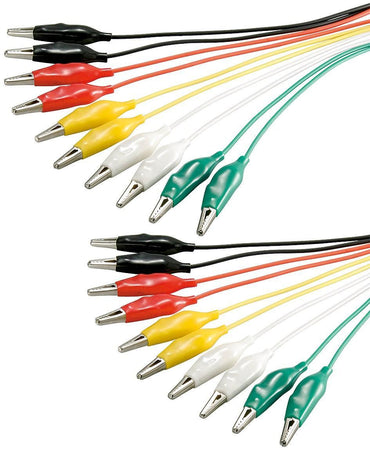 Kit Cavi di Prova Isolati Multicolore con morsetti a Coccodrillo