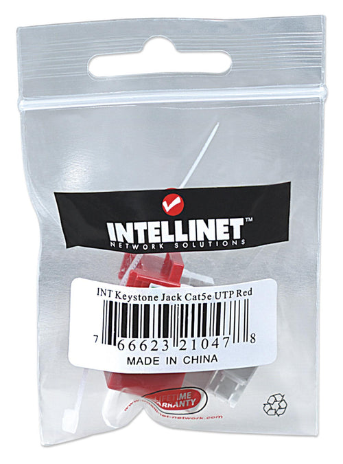 Frutto Keystone RJ45 Cat5e UTP Rosso