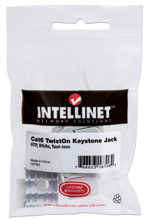 Frutto Keystone RJ45 UTP Cat6 Bianco