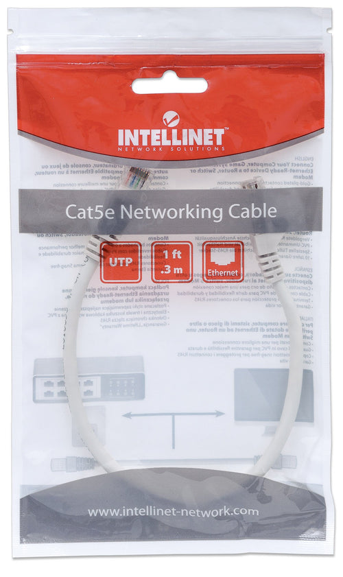 Cavo di rete Patch in Rame Cat. 5e Bianco UTP 0,3 m