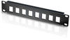 Pannello Patch 10'' 1 HE 8 posti per Frutti Keystone Nero
