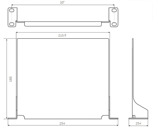 Mensola per Armadio Rack 10'' Nero