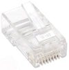 Confezione 100 Plug RJ45 per Cavo Rigido Cat.5e UTP