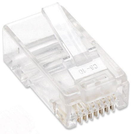 Confezione 100 Plug RJ45 per Cavo Rigido Cat.5e UTP