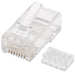 Confezione 100 Plug RJ45 UTP per Cavo Rigido Cat.6