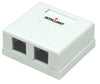 Presa a Muro con 2 Frutti RJ45 Cat. 5E UTP Beige