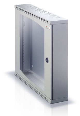 Armadio Rack 19'' Flat a muro p.15cm 12 unit&agrave sezione unica Grigio