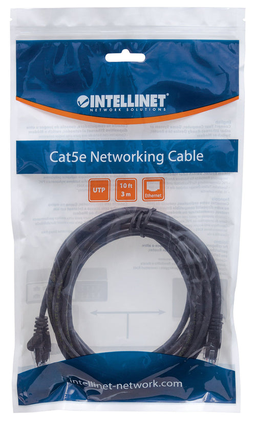 Cavo di rete Patch in Rame Cat. 5e Nero UTP 0,15 m