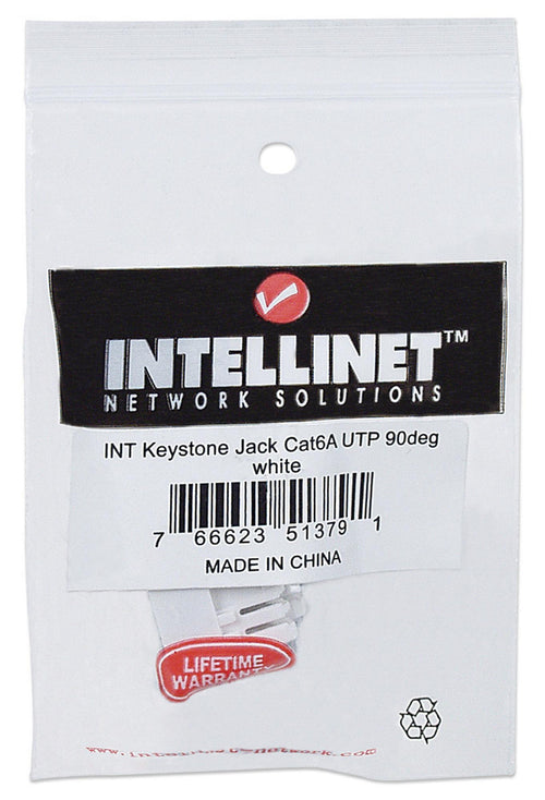 Frutto Keystone RJ45 Cat6A UTP 10 Gigabit Bianco