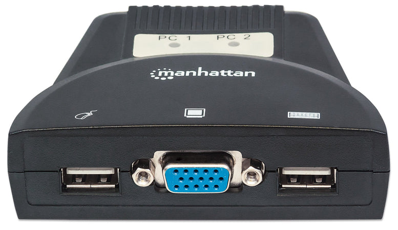 Mini KVM Switch 2 Porte USB con Audio