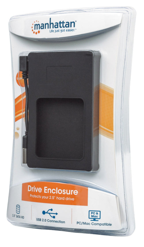 Box esterno 2.5'' SATA USB2.0 Silicone Nero